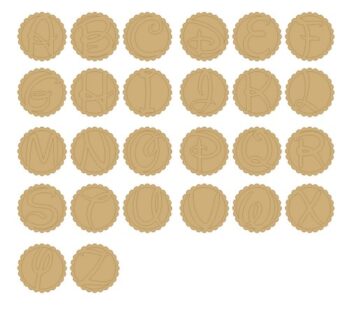 3mm MDF 3 Piece Scalloped Circle