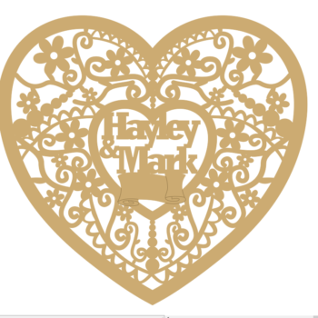 personalised wedding heart