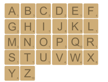 scrabble tiles