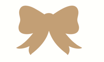 3mm MDF Bow with tails shape (by width)(pack of 10)