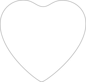 20cm Acrylic Fuller Heart (Pack of 5)