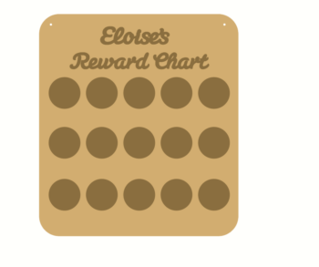 3mm MDF Personalised Circle Reward chart