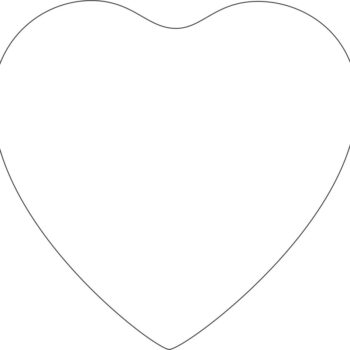 10cm Acrylic Fuller Heart (Pack of 10)