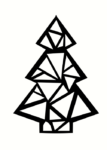 geometric christmas tree