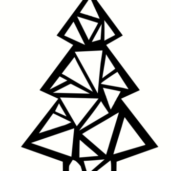 geometric christmas tree