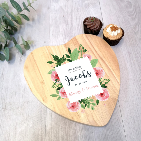 heart shaped wedding board