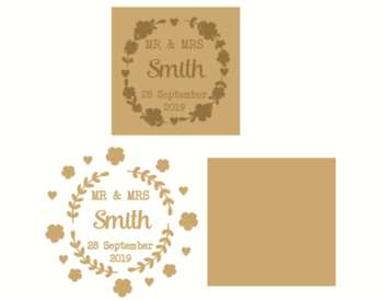 oak or mdf wedding plaque