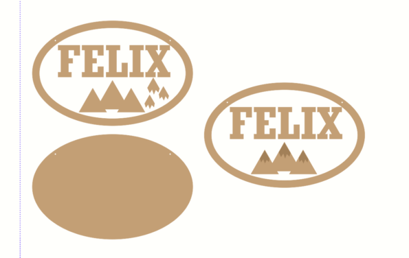 ovals with name and mountains