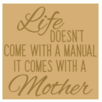 life doesnt come with a manual it comes with a mother
