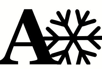 letter and snowflake