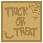 trick or treat layered sign