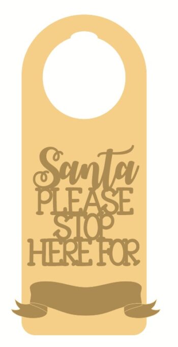 santa stop here for door hanger