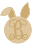 bunny monogram with separate monogram letter