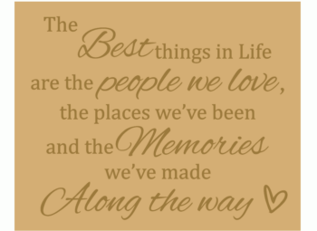 18mm Engraved Plaque - The Best things in Life, are the people we love