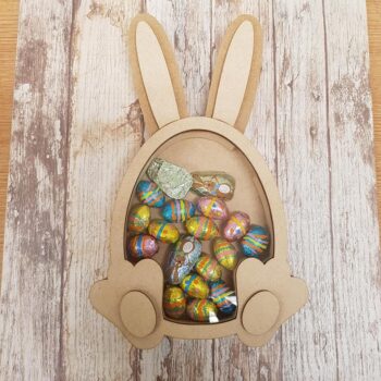 18mm Fillable Easter Egg with Ears Chocolate Egg Drop Box