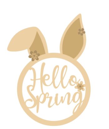 HELLO SPRING BUNNY HEAD