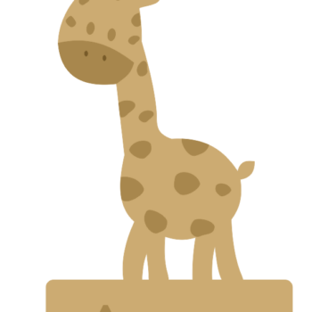 engraved giraffe