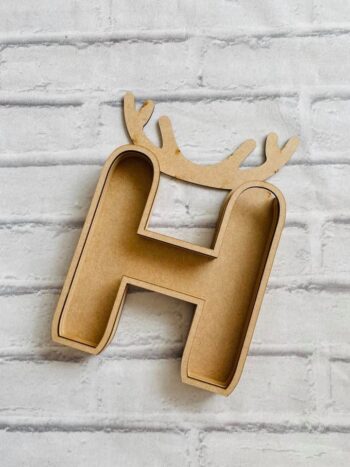 18mm Layered Fillable Antler Letter with name