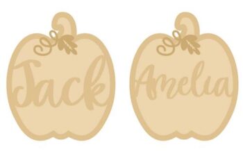 18mm Layered Fillable Pumpkin Shape with name leaf and vine