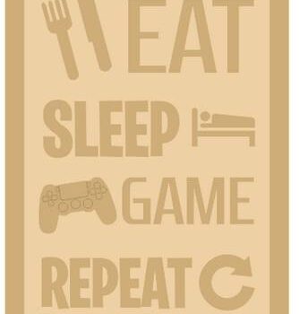 eat sleep game repeat with shapes style 2