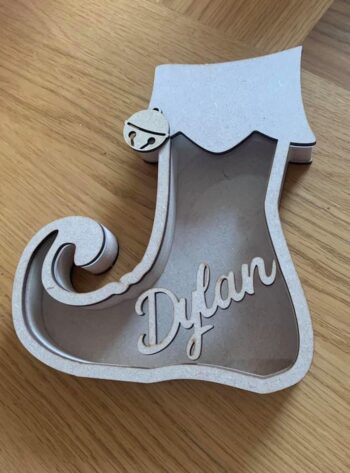 18mm Layered Fillable Elf Boot with name