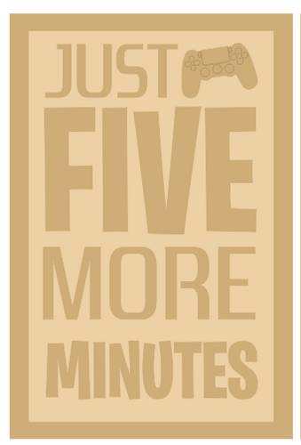 just five more minutes large words style 2