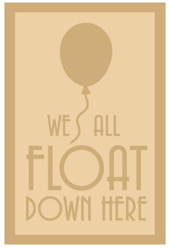 3 and 4mm Layered Plaque - We All Float Down Here Style 2