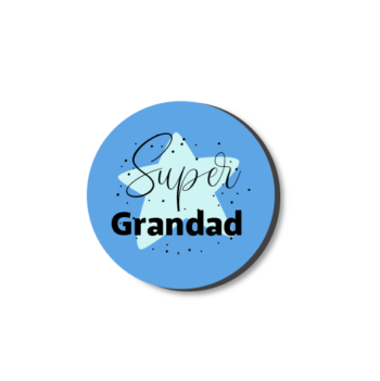 3mm Printed Token - Super Grandad - Blue