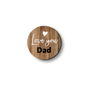 3mm Printed Token - Love You Dad - Wood Effect