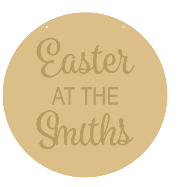 4mm OAK VENEER Circle Easter At The Family Name (3mm words)