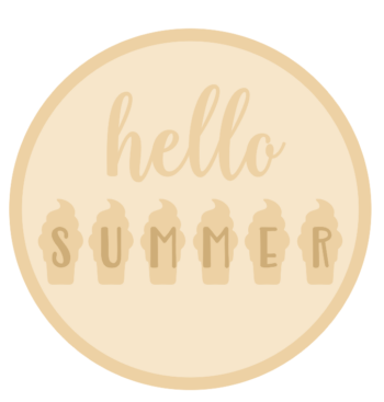 3mm mdf Layered Circle- Hello Summer Style 2