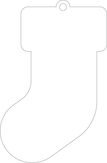 8cm Acrylic Stocking (Pack of 10)