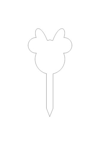 Lady Mouse Acrylic Cake Topper