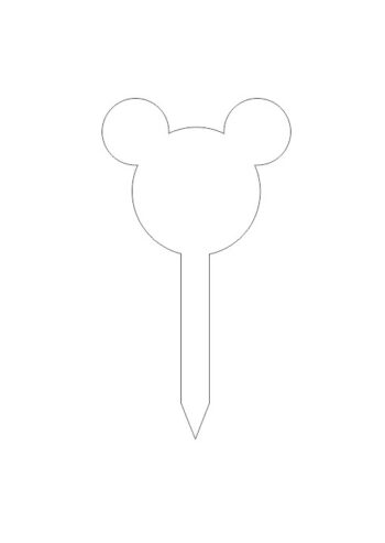 Mr Mouse Acrylic Cake Topper