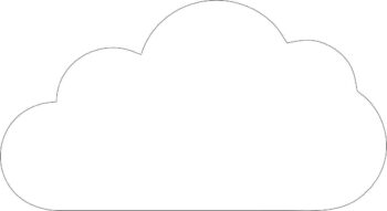 3mm Acrylic 10cm Wide Cloud Shape 2 (pack of 5)