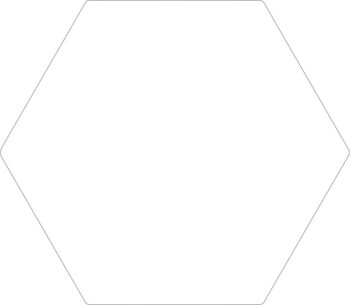 15cm High Acrylic Hexagon Shape (Pack of 10)