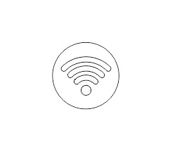 Acrylic Wifi Icon (pack of 5)