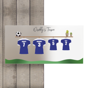 Printed Frosted Acrylic Football Shirt Plaque