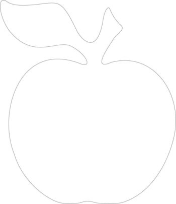 10cm Acrylic apple (Pack of 10)