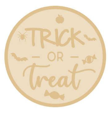 3MM MDF Layered Circle - Trick or Treat