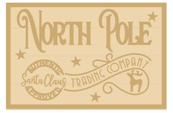 3MM MDF Layered Plaque - North Pole Trading Company