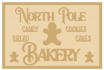 3MM MDF Layered Plaque - North Pole Bakery