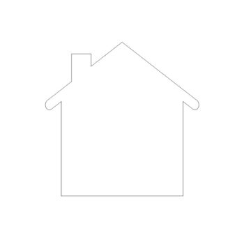 10cm Acrylic House Shape (Pack of 10)