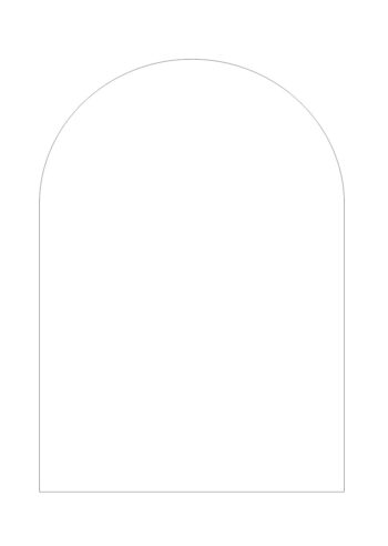 A5 Rectangle Acrylic Sheet (210mm x 148mm) ARCHED