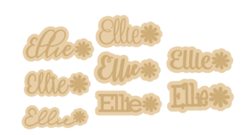 3mm MDF Personalised Double Layered Name