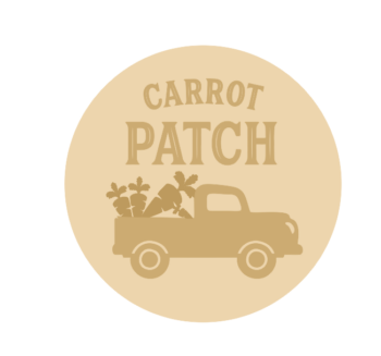 3MM MDF Layered Carrot Patch Circle with Truck