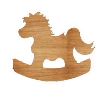 18mm Oak Veneer Rocking Horse (new design)