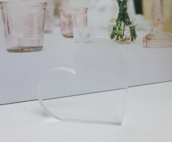 10mm Thick Acrylic Freestanding Heart