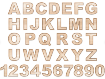 3mm mdf Layered Rattan Letters and Numbers