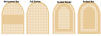 3mm mdf Rattan Arch - 4 designs - with name